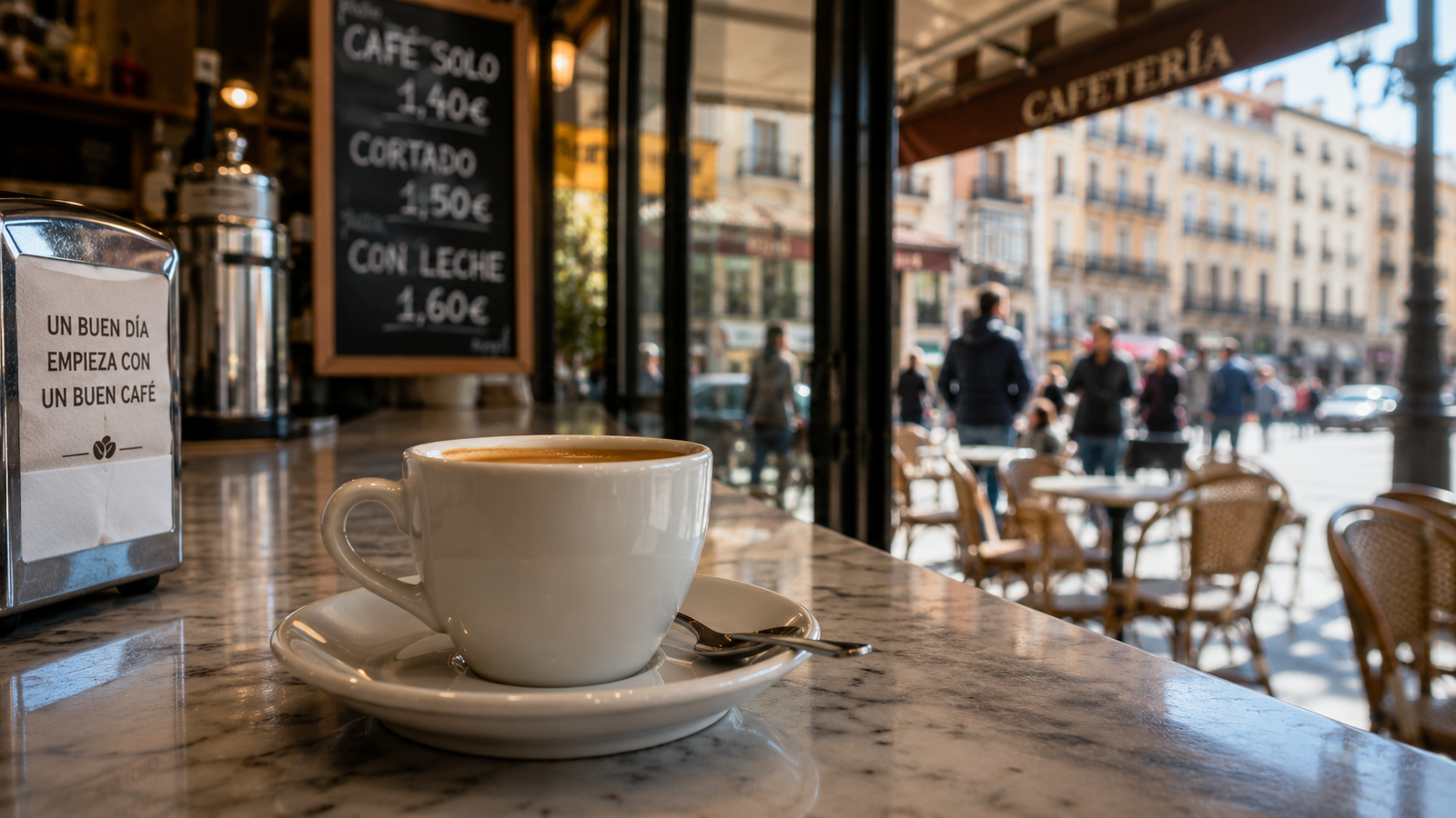 Precio café en españa